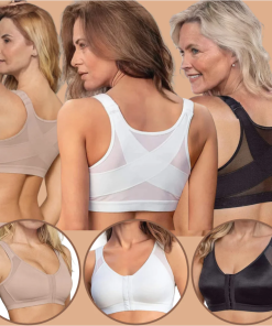Multifunctional Adjustable Strap Front Closure Bras Posture Support Boost Bra