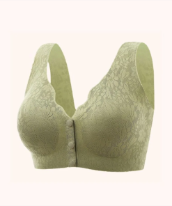 Alternative view of Floral Bra Wireless Front Button Bras Large Size For Women