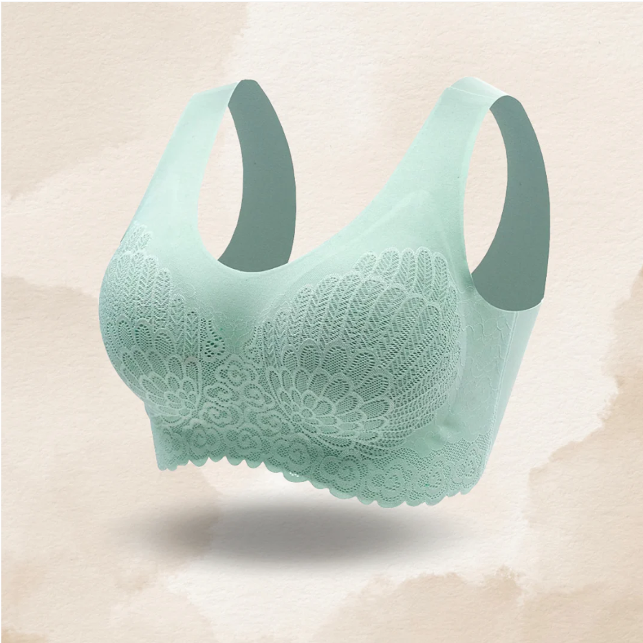 5D Seamless Bra Wireless Lace Bra Large Size For Women - Image 2