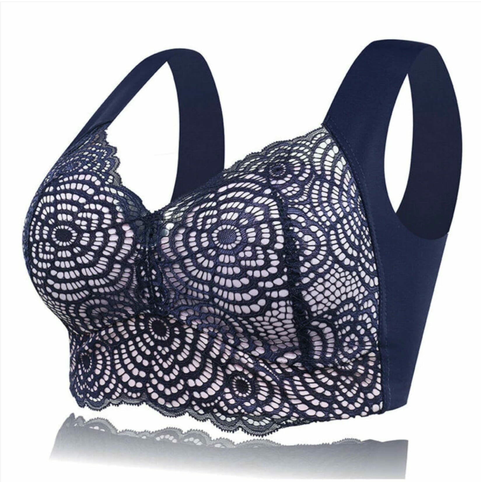 Ultimate Extra Lift Stretch Full-Figure Seamless Lace Cut Bra - Image 2