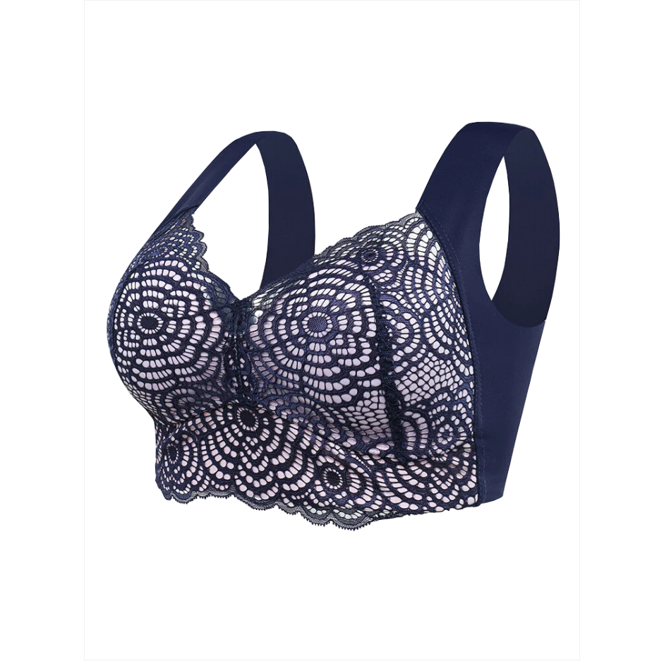 Ultimate Extra Lift Stretch Full-Figure Seamless Lace Cut Out Bra - Image 2