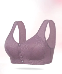 Alternative view of Rosette Bra Wireless Front Button Bra Large Size For Women
