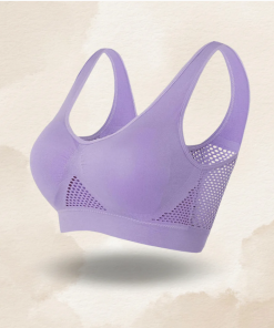 Alternative view of Mesh Breathable Cool Liftup Air Sports Bra Seamless Wireless Bra Large Size For Women