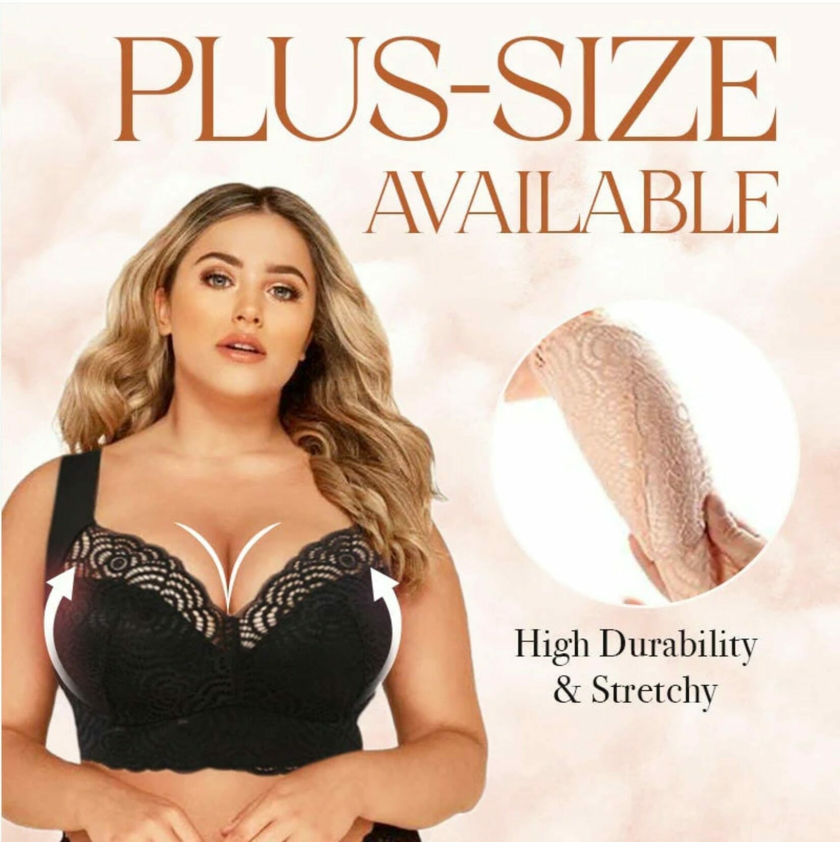 Ultimate Extra Lift Stretch Full-Figure Seamless Lace Cut Bra - Image 11