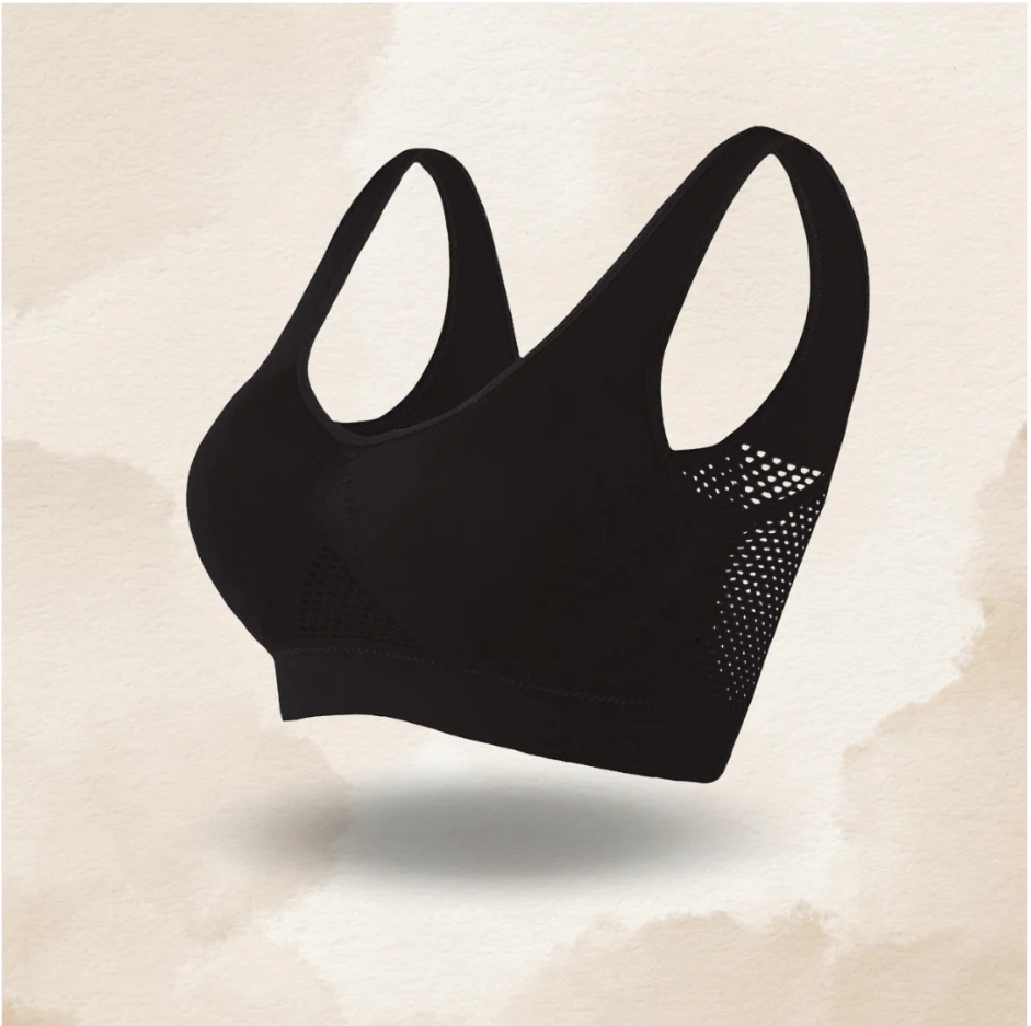 Mesh Breathable Cool Liftup Air Sports Bra Seamless Wireless Bra Large Size For Women - Image 12
