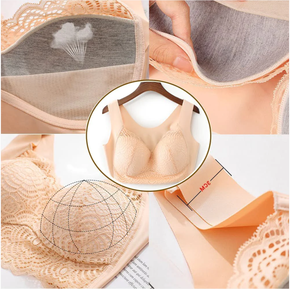 Ultimate Extra Lift Stretch Full-Figure Seamless Lace Cut Out Bra - Image 13