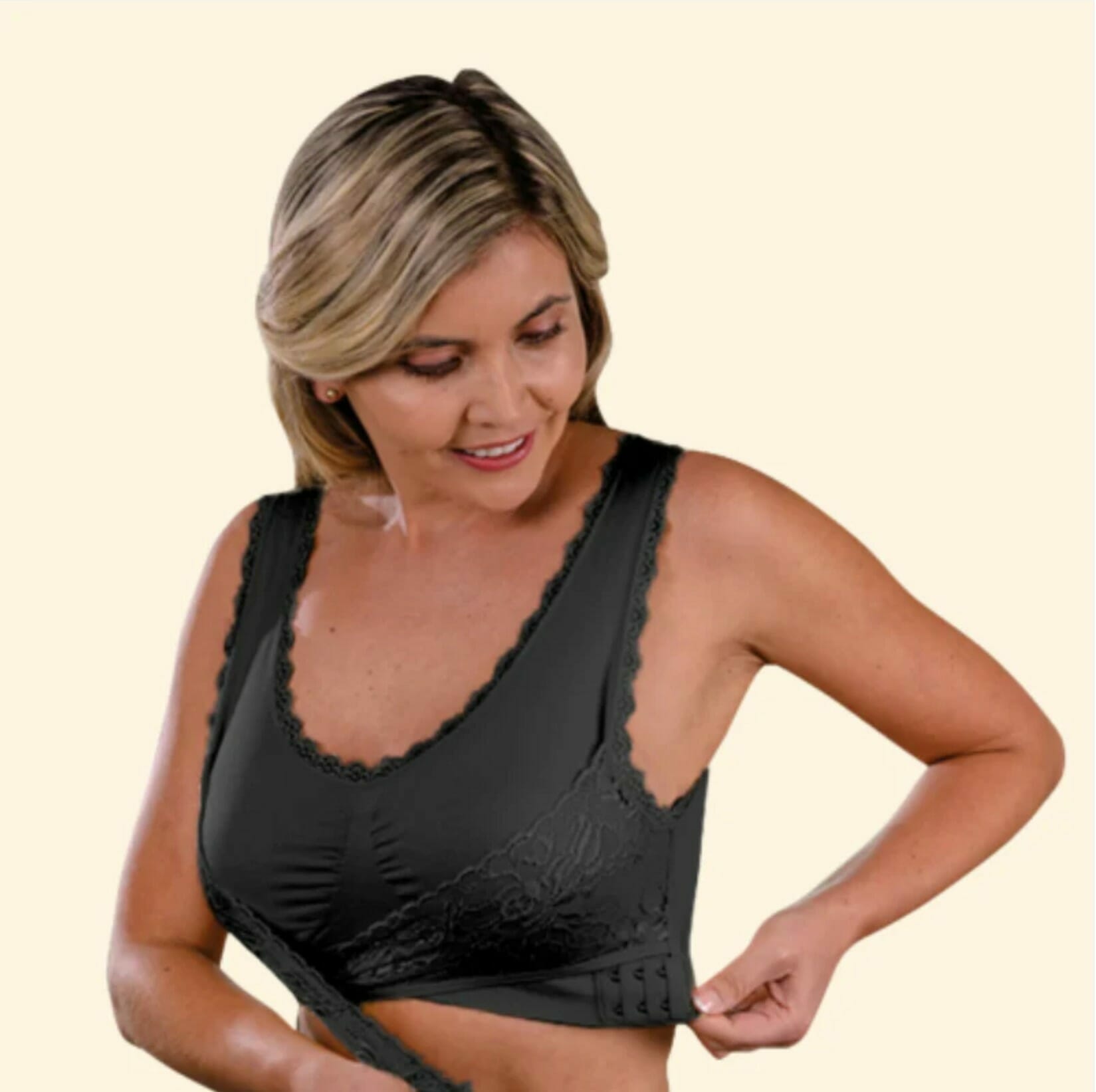 Comfy Corset Bra Front Cross Side Buckle Lace Bras - Image 21