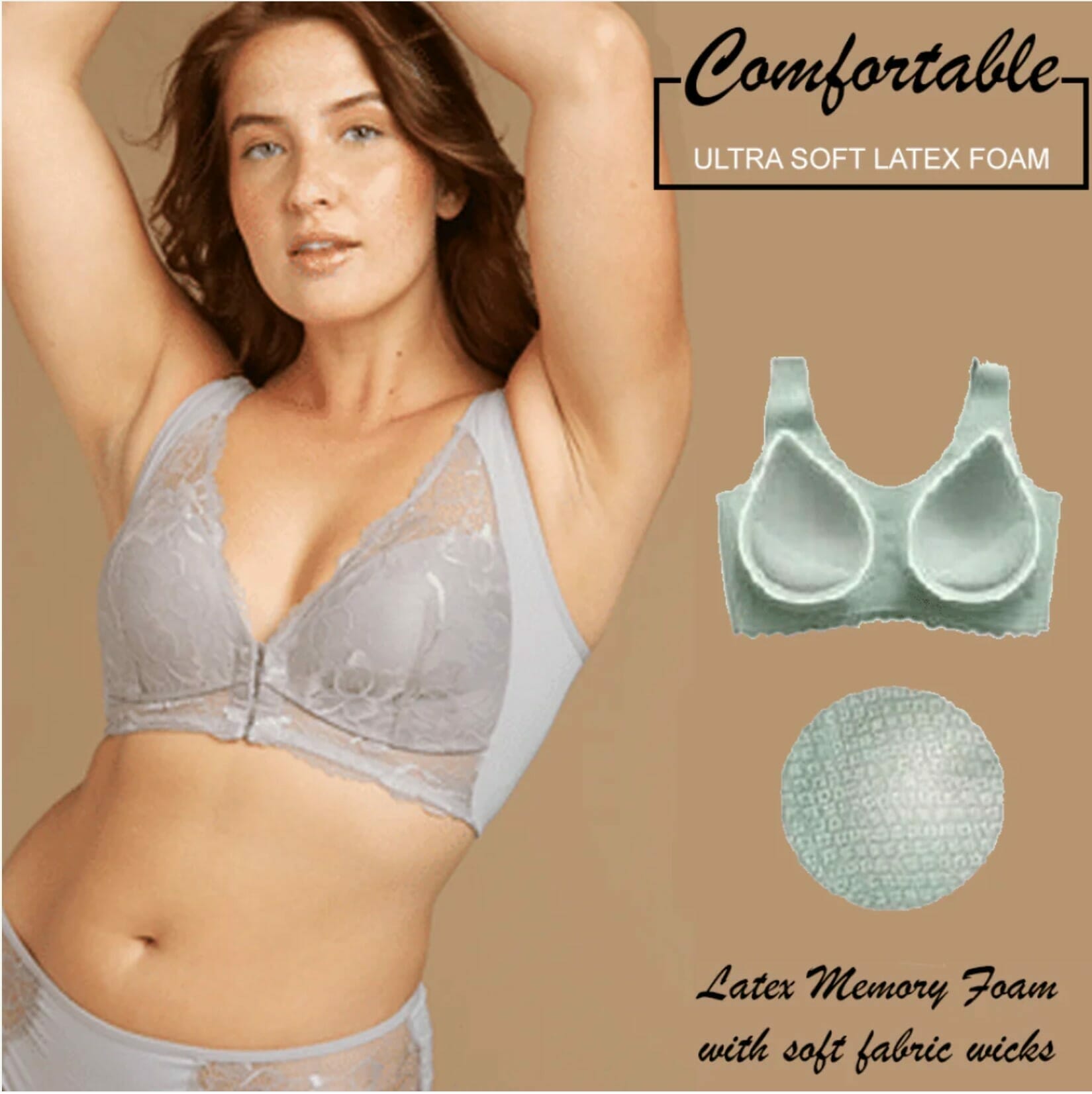Multifunctional Push Up Comfy Bra Front Closure 5D Contour Bra Plus Size For Women - Image 2
