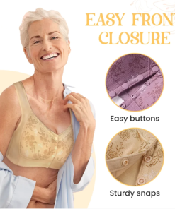 Rose Bra Wireless Front Button Bras Large Size For Women