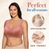 Hide Back Fat Breathable Thin Bra Beautiful Floral Lace Seamless Cut Out Bra