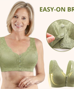 Floral Bra Wireless Front Button Bras Large Size For Women