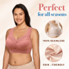 Hide Back Fat Breathable Thin Bra Beautiful Floral Lace Seamless Cut Out Bra