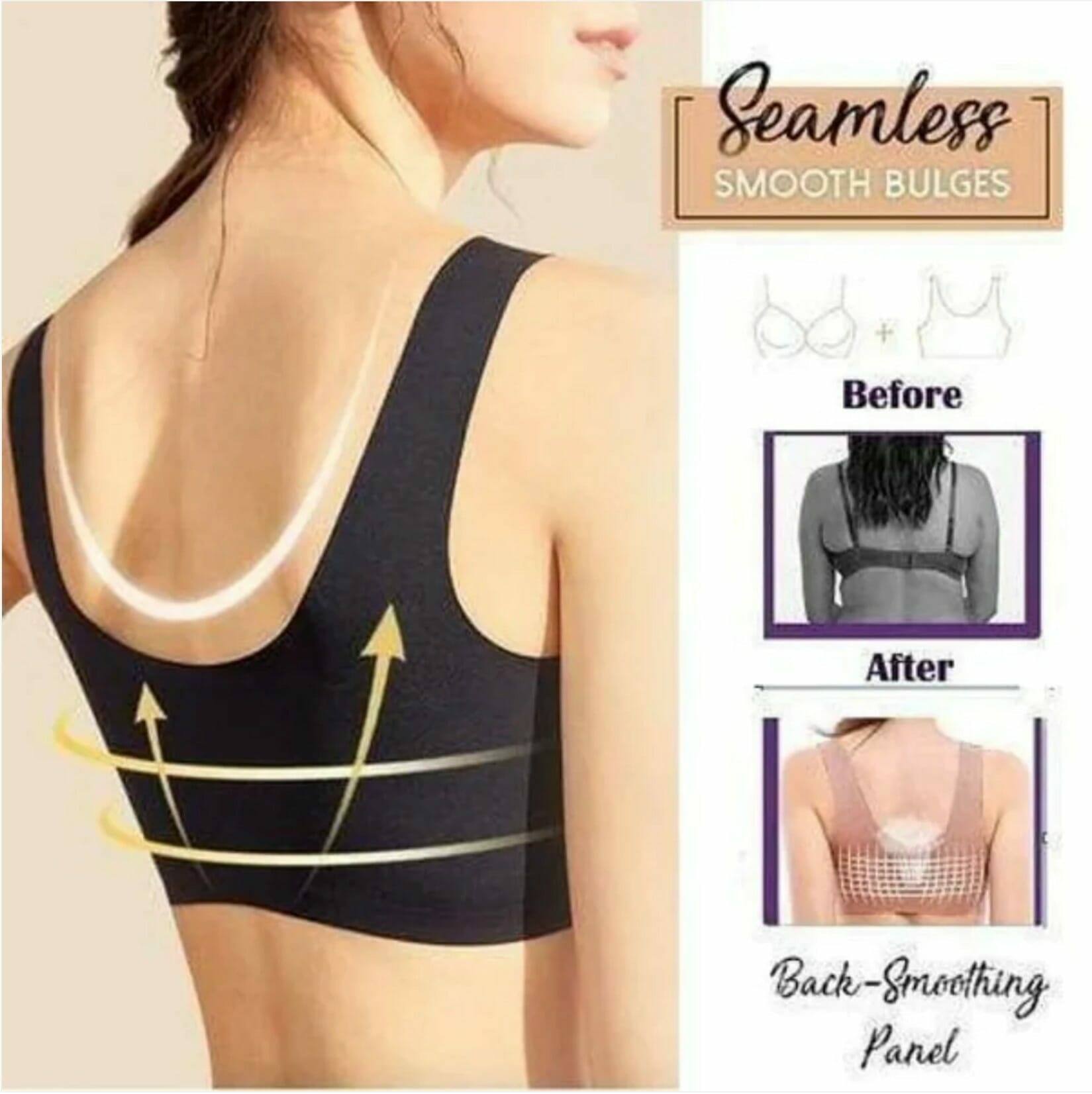 Multifunctional Push Up Comfy Bra Front Closure 5D Contour Bra Plus Size For Women - Image 22