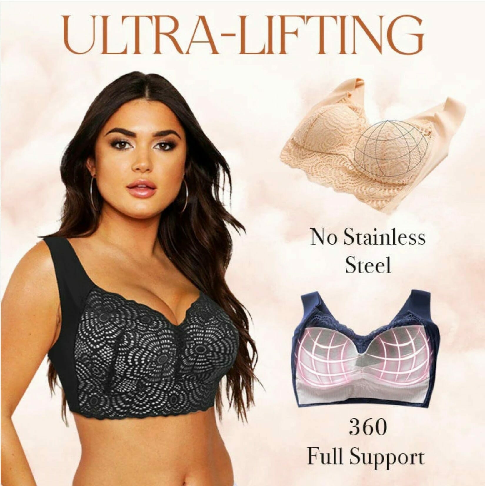 Ultimate Extra Lift Stretch Full-Figure Seamless Lace Cut Bra - Image 23