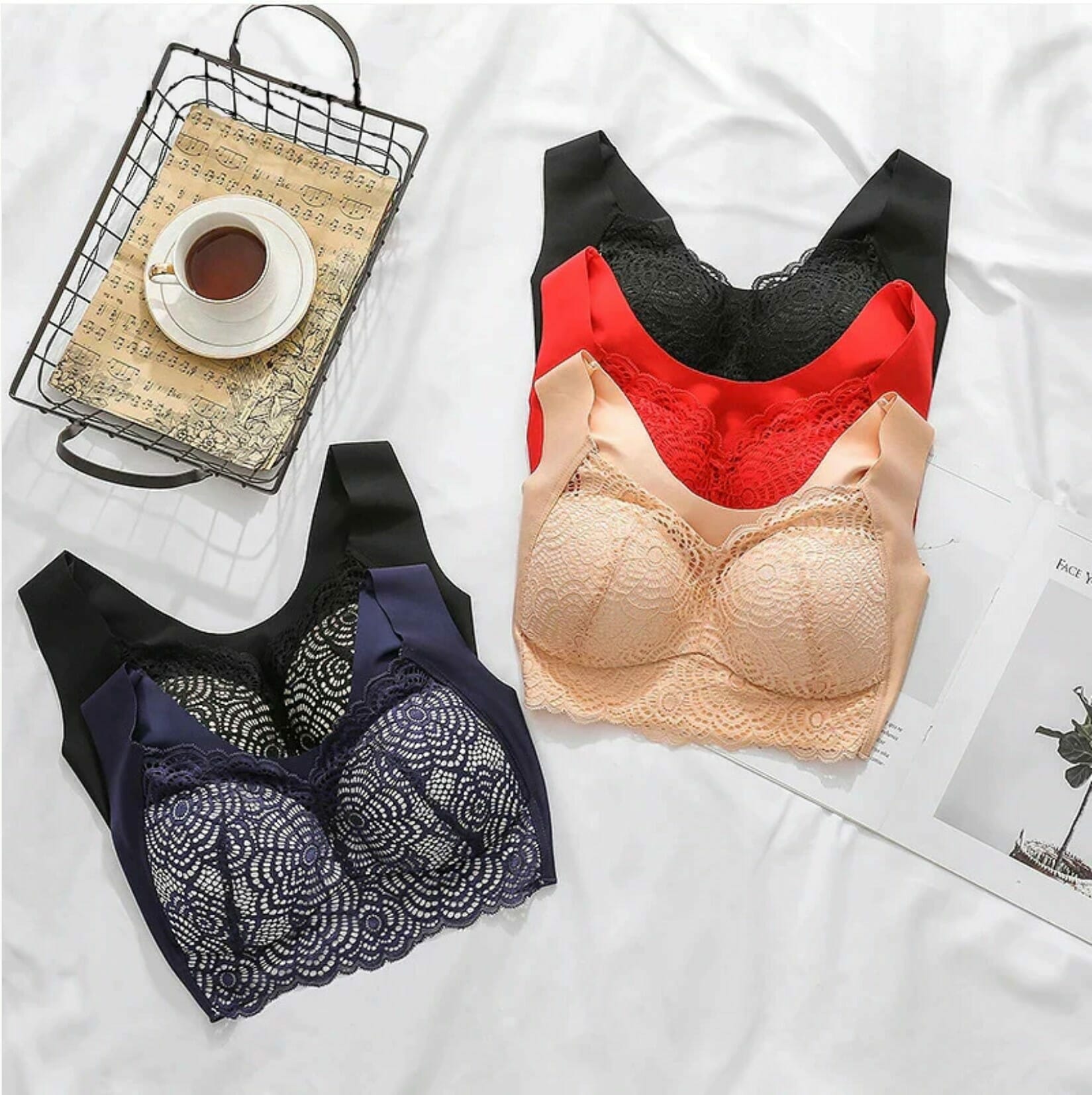 Ultimate Extra Lift Stretch Full-Figure Seamless Lace Cut Bra - Image 25