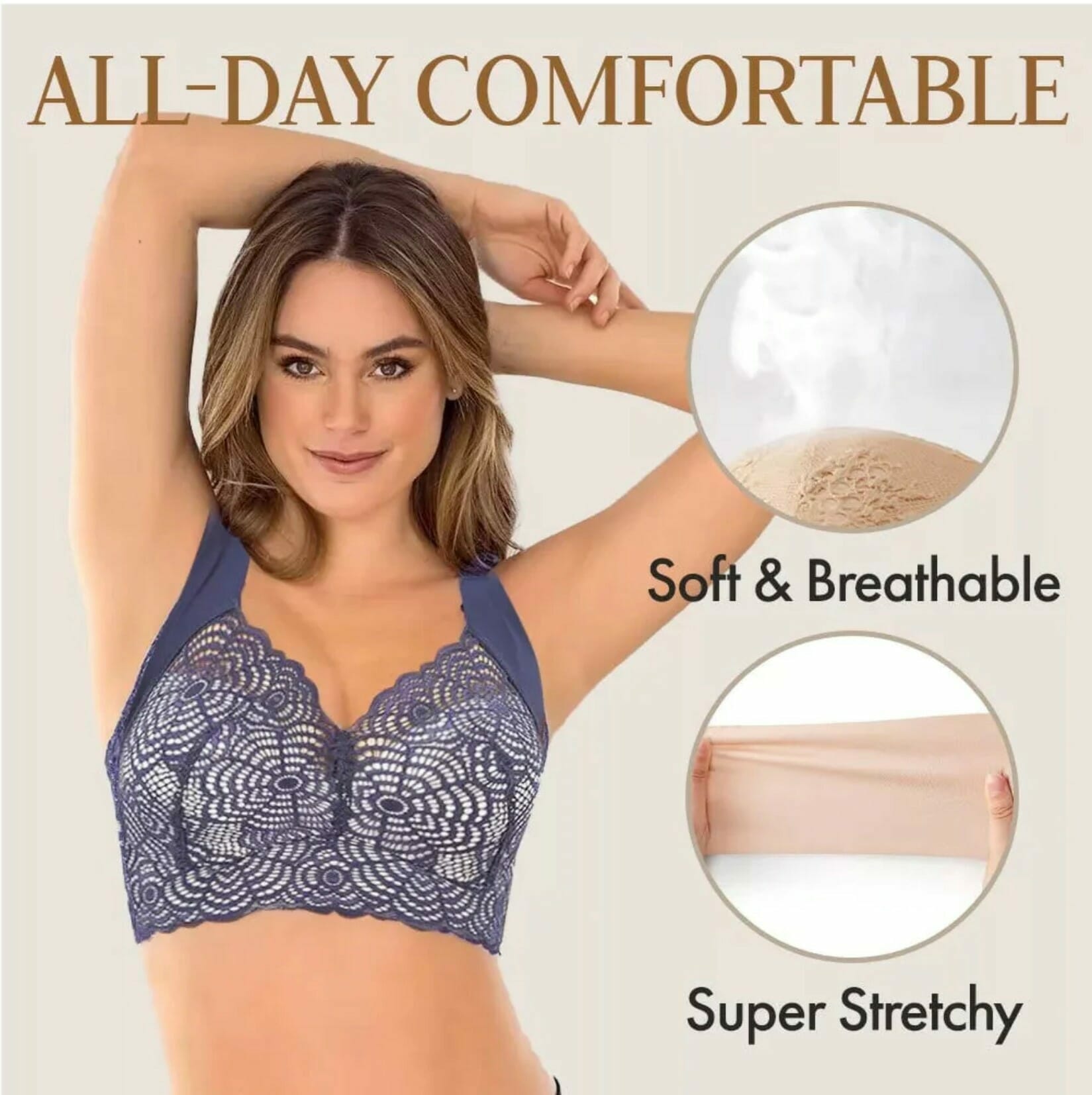 Ultimate Extra Lift Stretch Full-Figure Seamless Lace Cut Bra - Image 26
