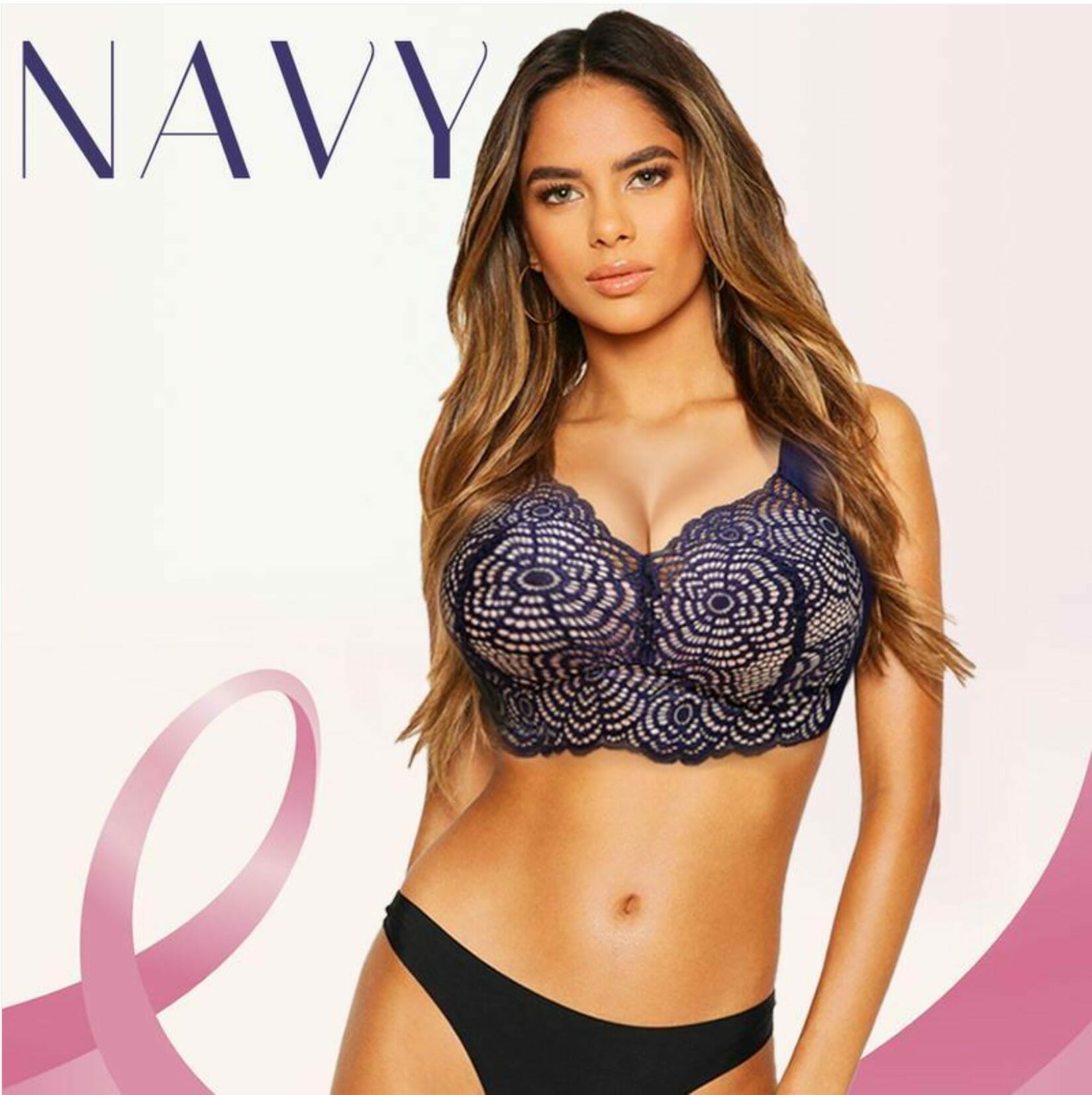 Ultimate Extra Lift Stretch Full-Figure Seamless Lace Cut Bra - Image 3