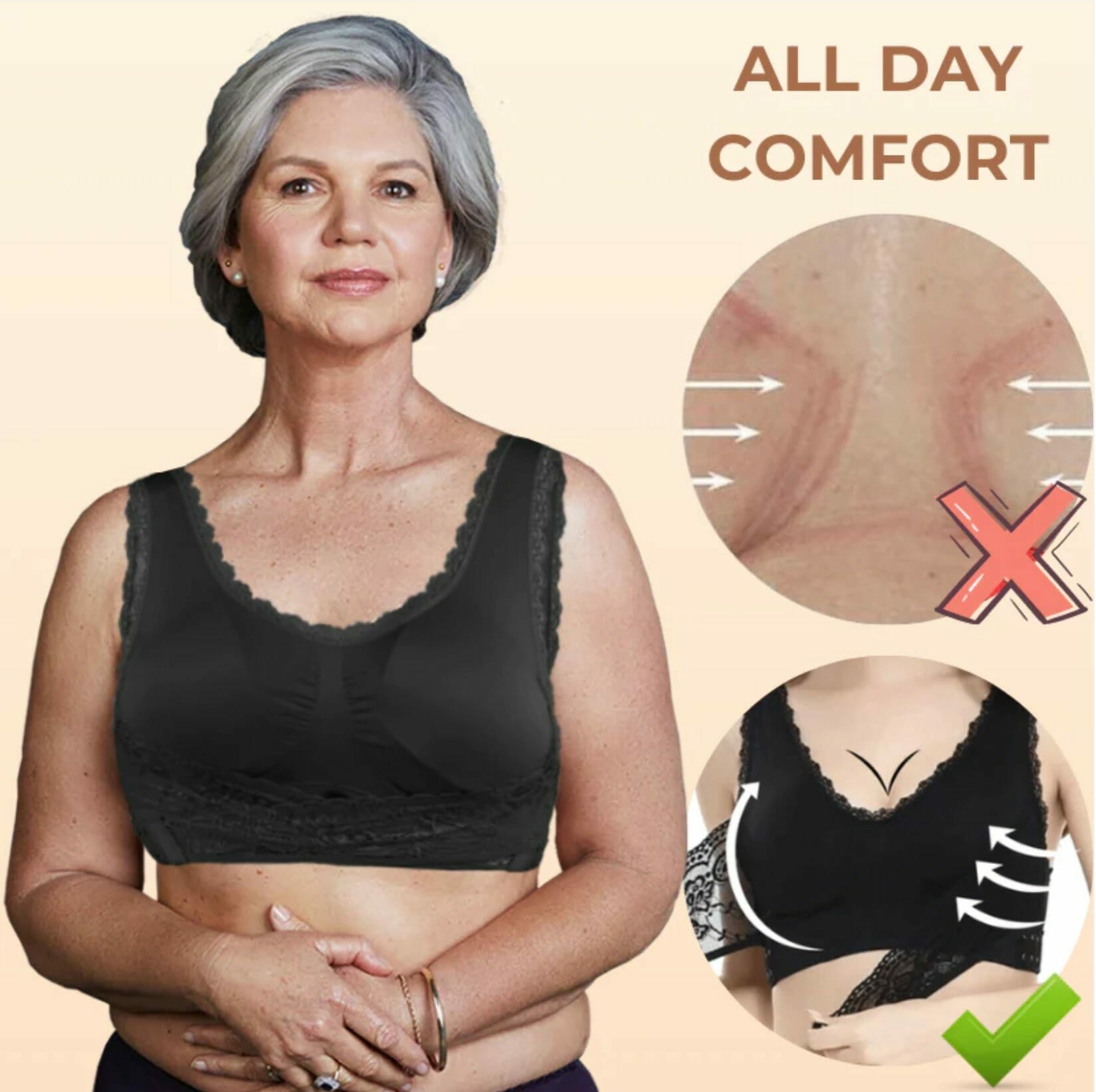 Comfy Corset Bra Front Cross Side Buckle Lace Bras - Image 5