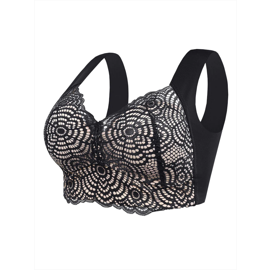 Ultimate Extra Lift Stretch Full-Figure Seamless Lace Cut Out Bra - Image 36
