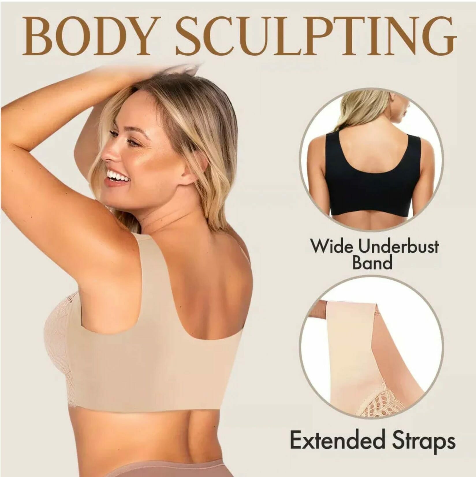 Ultimate Extra Lift Stretch Full-Figure Seamless Lace Cut Bra - Image 4
