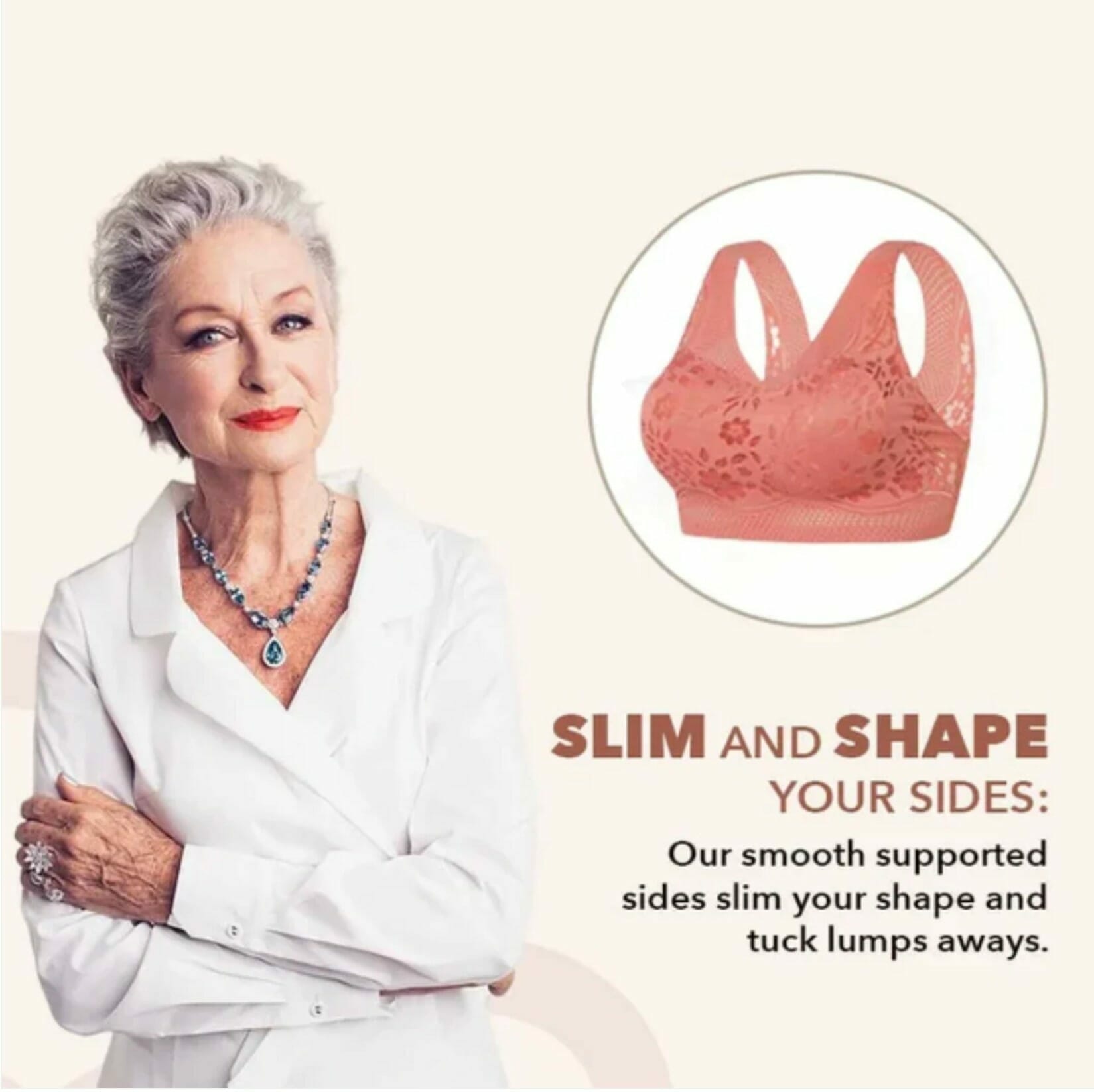 Hide Back Fat Breathable Thin Bra Beautiful Floral Lace Seamless Cut Out Bra - Image 4