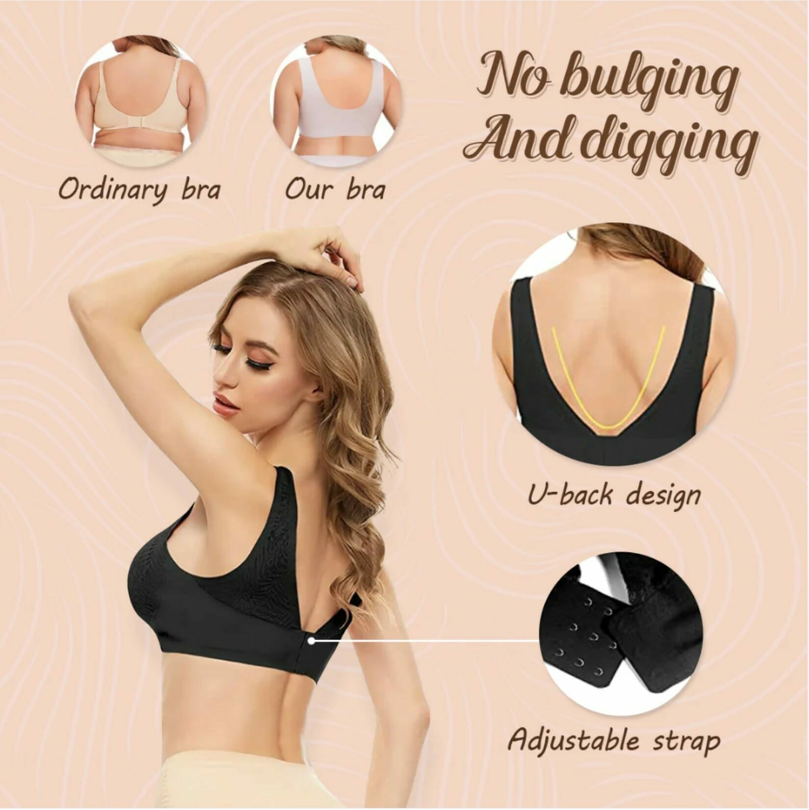 Comfy Seamless Bra Deep Cup Wireless Bras Plus Size For Women - Image 5