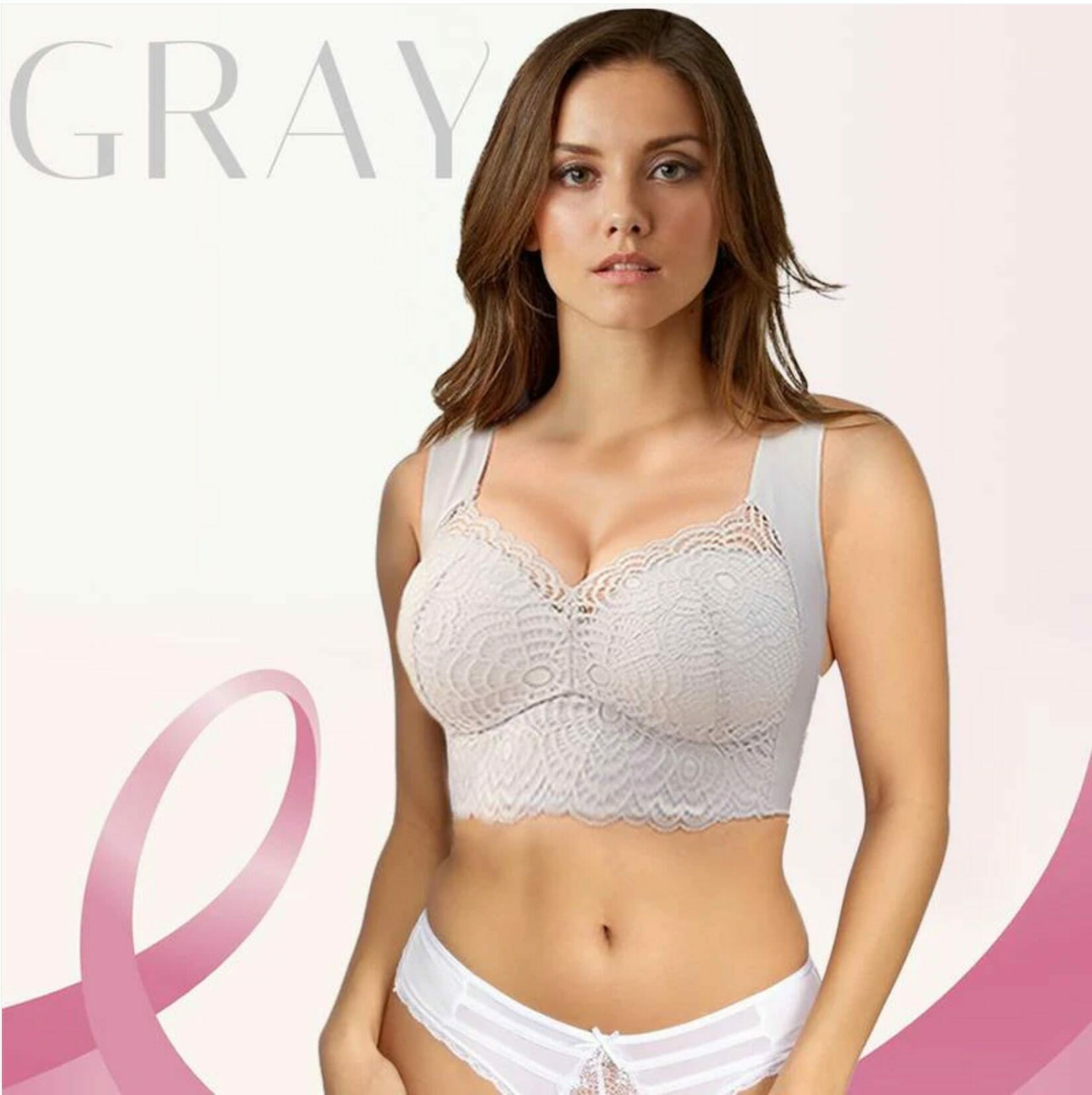 Ultimate Extra Lift Stretch Full-Figure Seamless Lace Cut Bra - Image 51