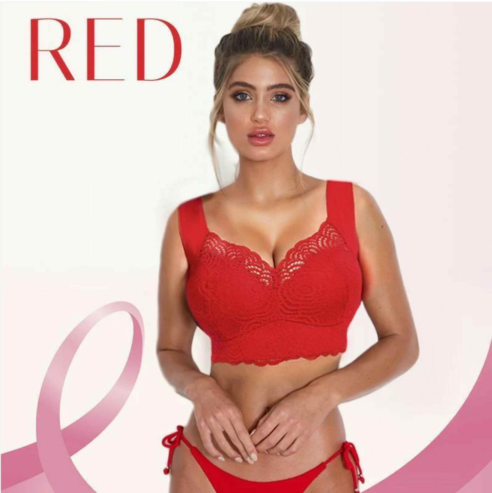 Ultimate Extra Lift Stretch Full-Figure Seamless Lace Cut Bra - Image 53