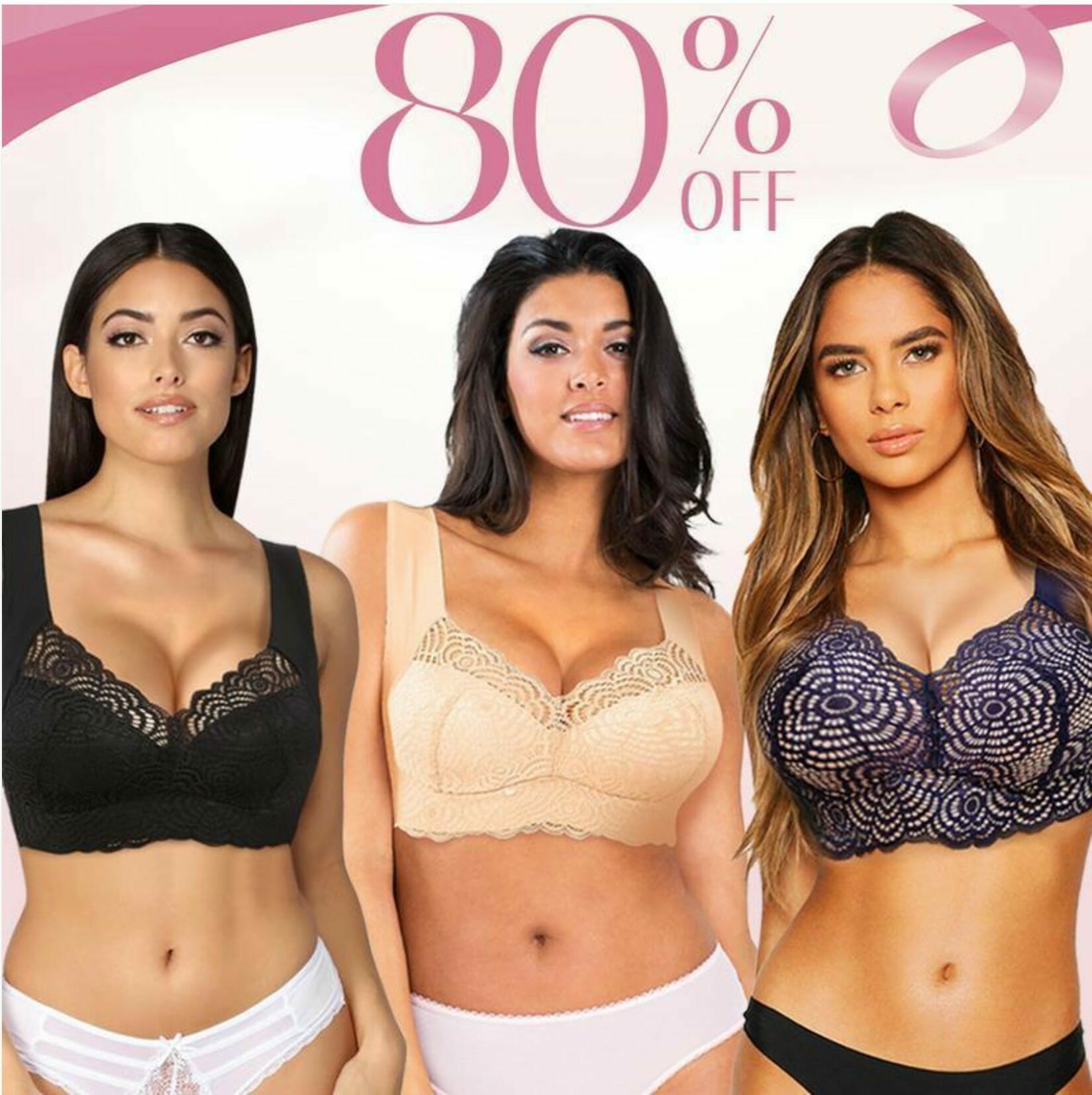 Ultimate Extra Lift Stretch Full-Figure Seamless Lace Cut Bra - Image 56