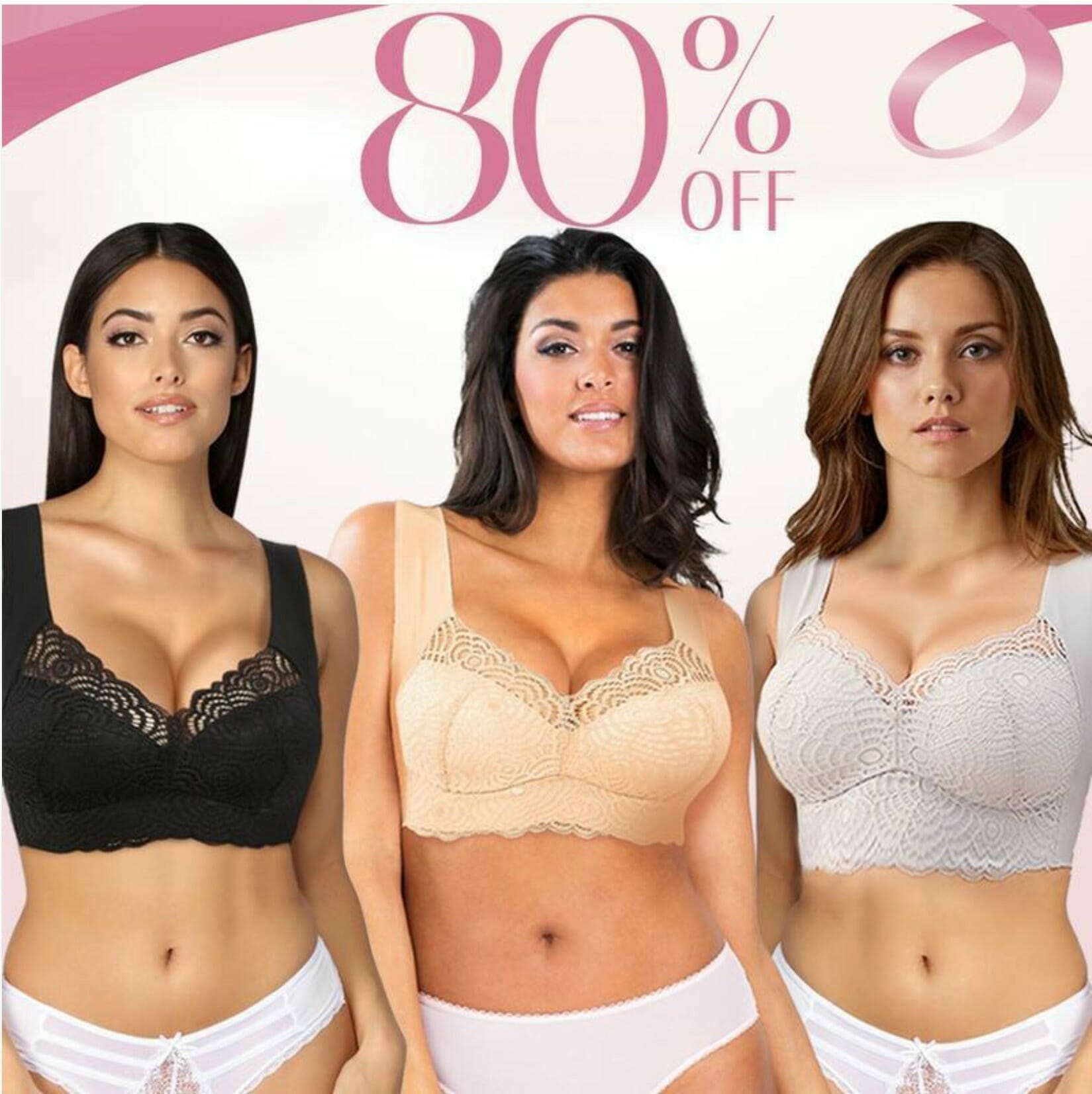 Ultimate Extra Lift Stretch Full-Figure Seamless Lace Cut Bra - Image 57