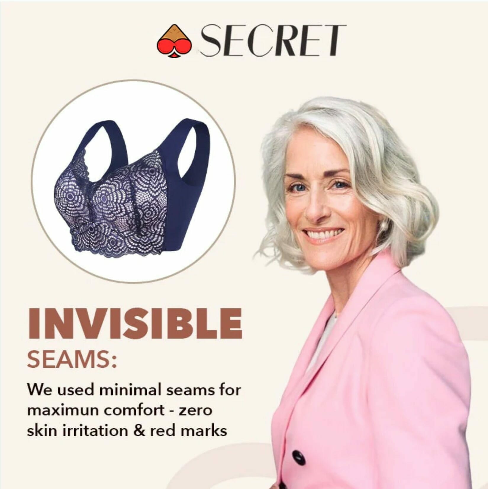 Ultimate Extra Lift Stretch Full-Figure Seamless Lace Cut Bra - Image 7