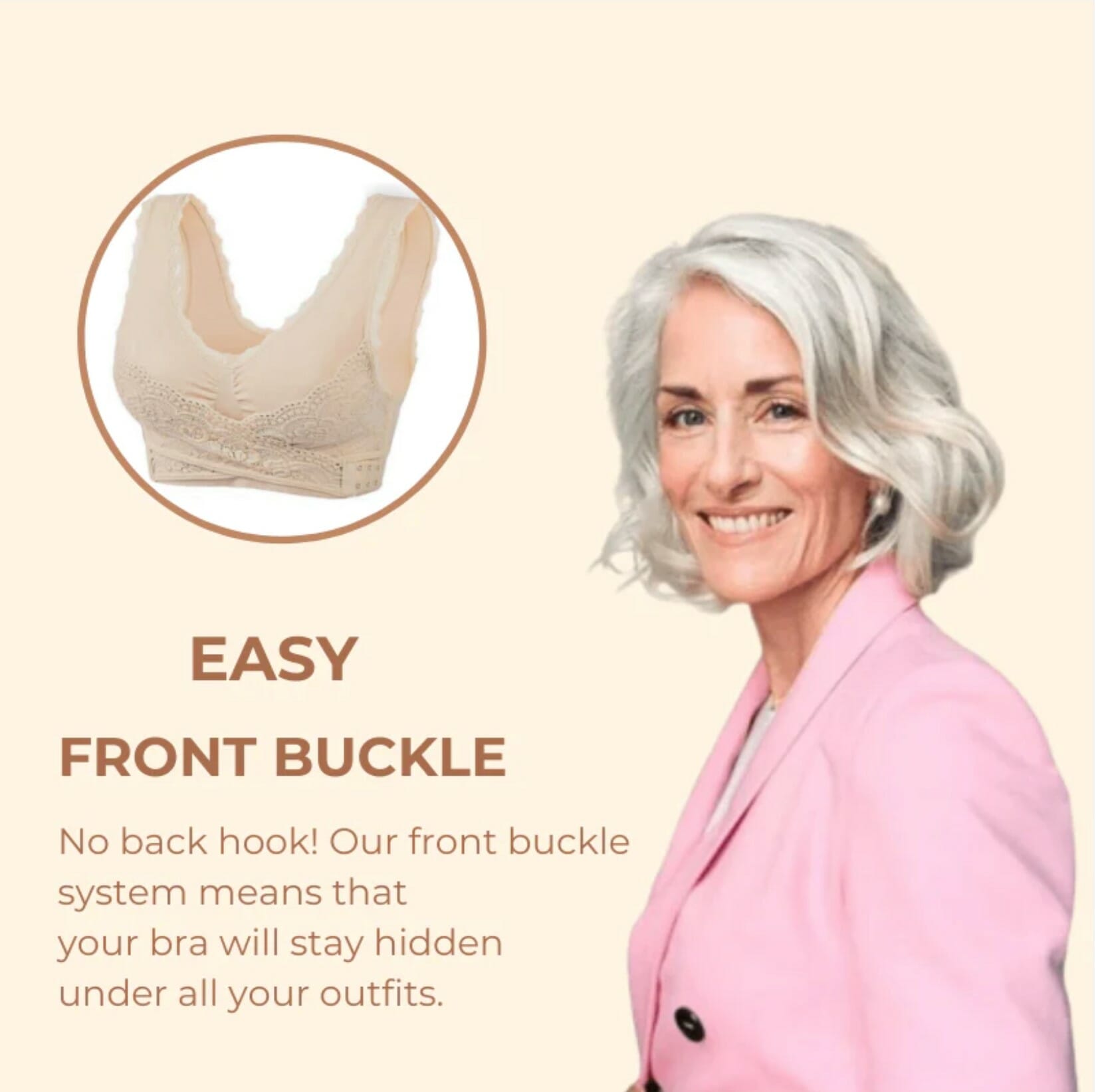 Comfy Corset Bra Front Cross Side Buckle Lace Bras - Image 10