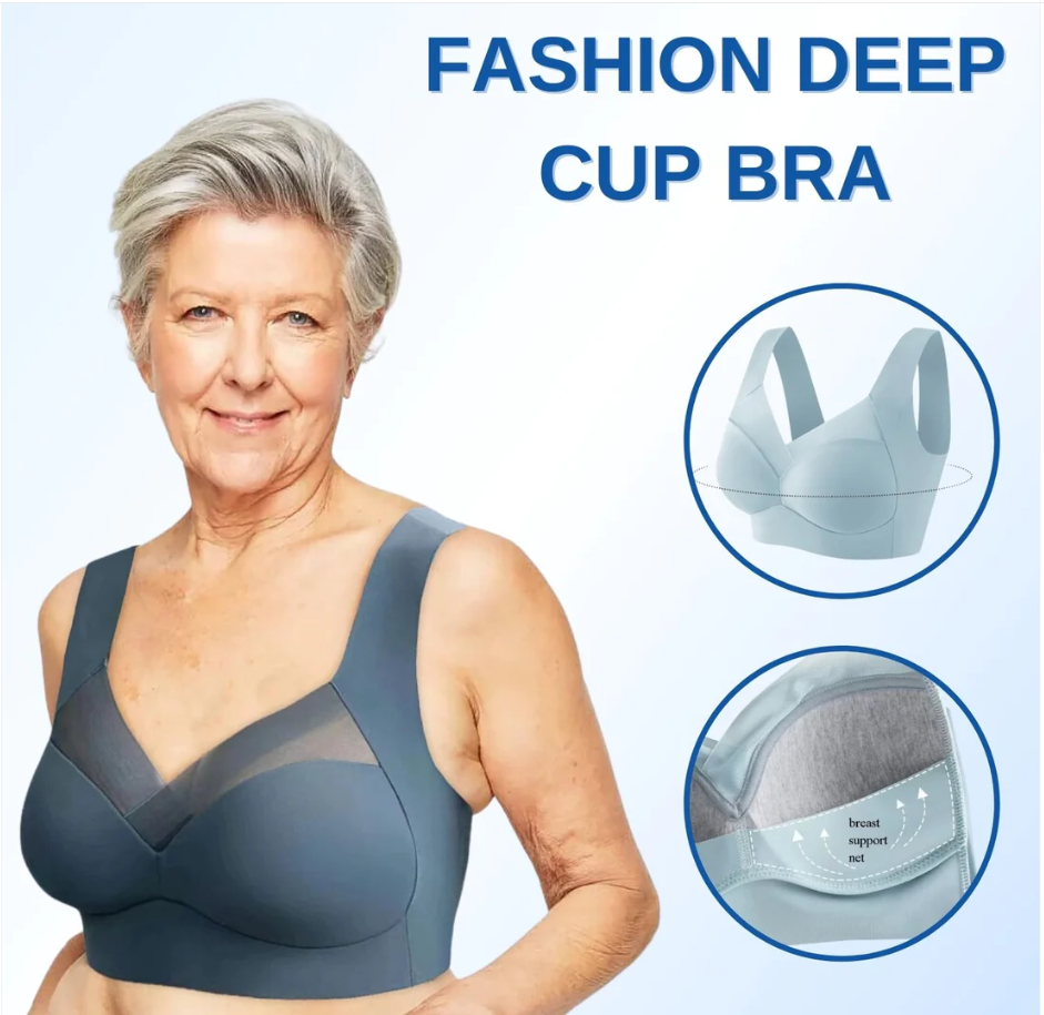 Comfy Seamless Bra Deep Cup Wireless Bras Large Size For Women - Image 9