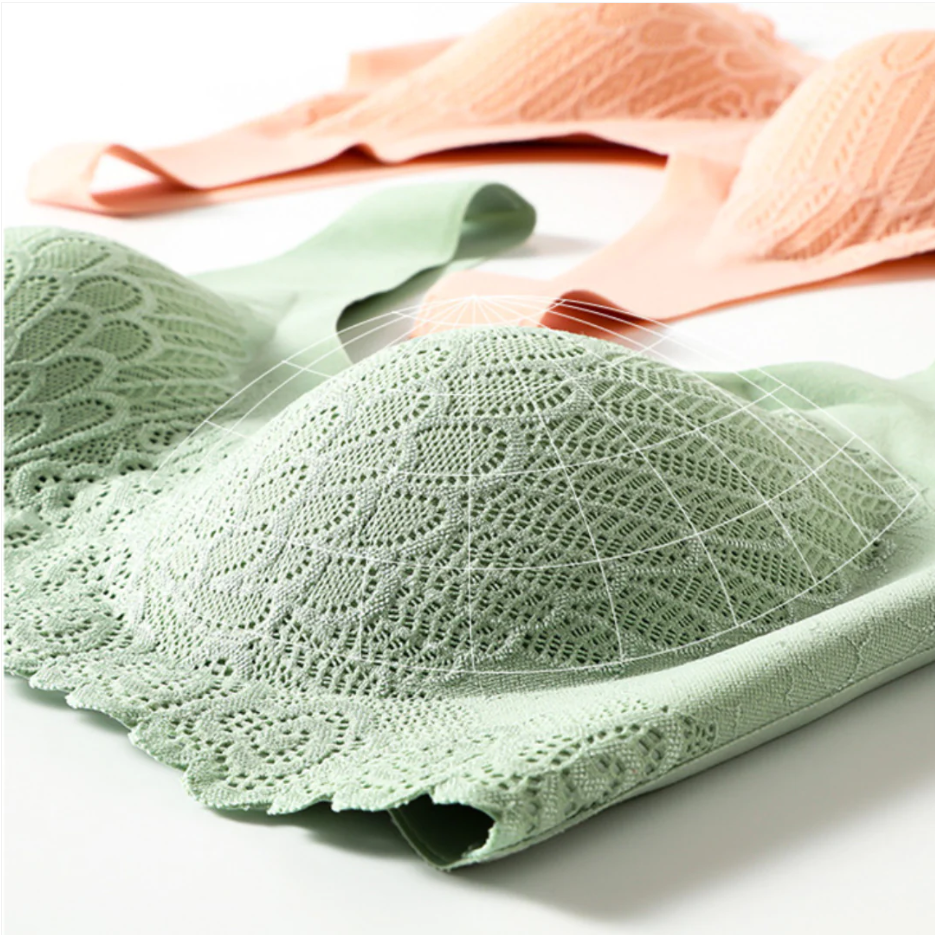 5D Seamless Bra Wireless Lace Bra Large Size For Women - Image 10