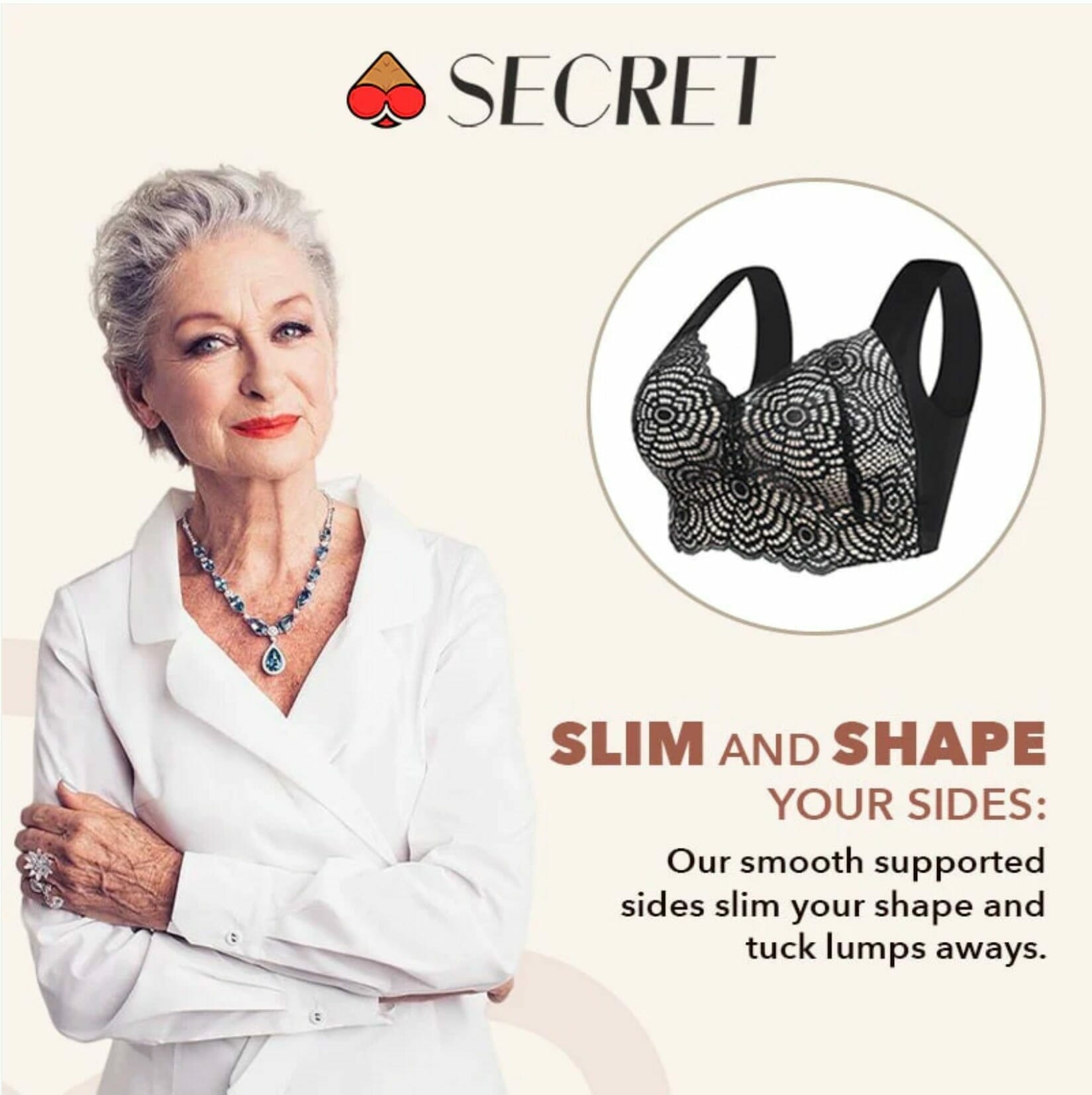 Ultimate Extra Lift Stretch Full-Figure Seamless Lace Cut Bra - Image 9
