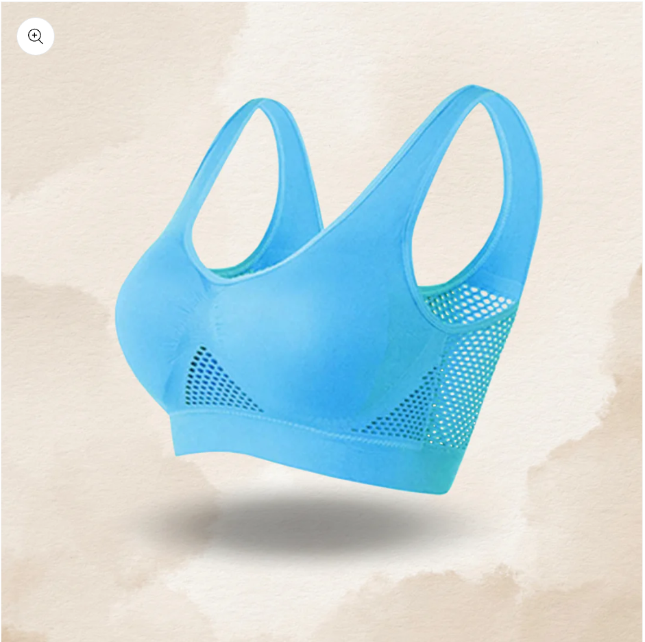Mesh Breathable Cool Liftup Air Sports Bra Seamless Wireless Bra Large Size For Women - Image 10