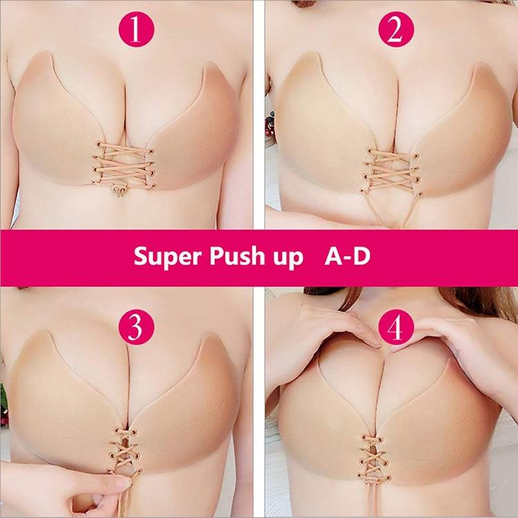 Strapless Push Up Invisible Backless Bra - Image 3