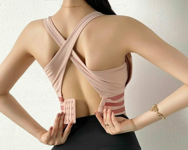 Women Yoga Crop Top Shockproof Push Up Underwear Bra - Image 25