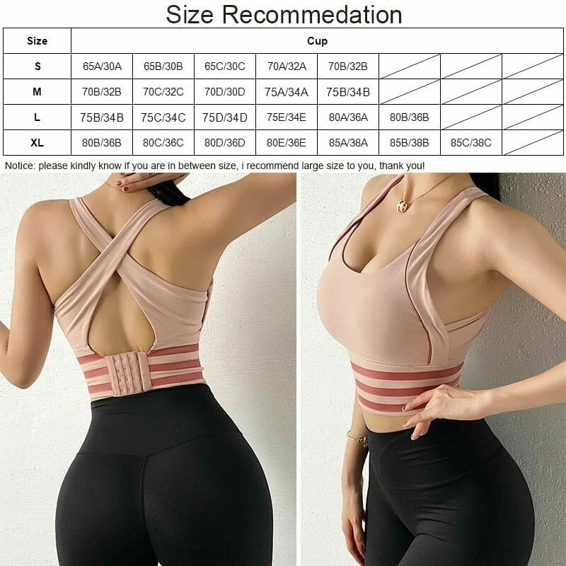 Women Yoga Crop Top Shockproof Push Up Underwear Bra - Image 28
