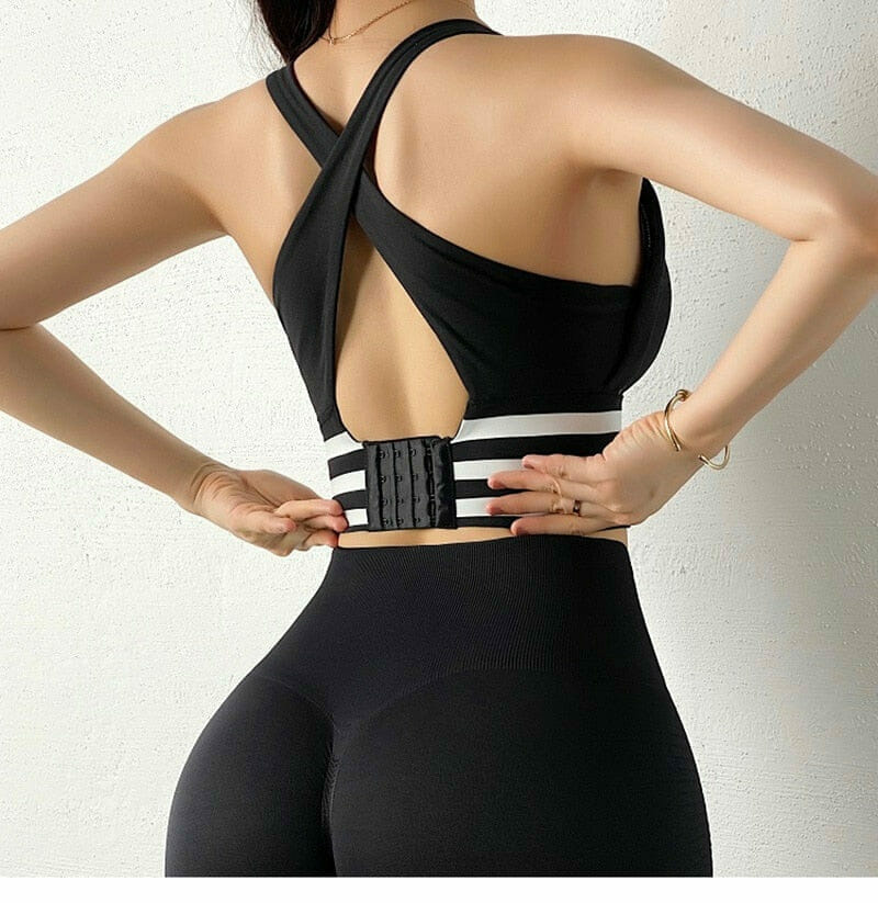 Women Yoga Crop Top Shockproof Push Up Underwear Bra - Image 3