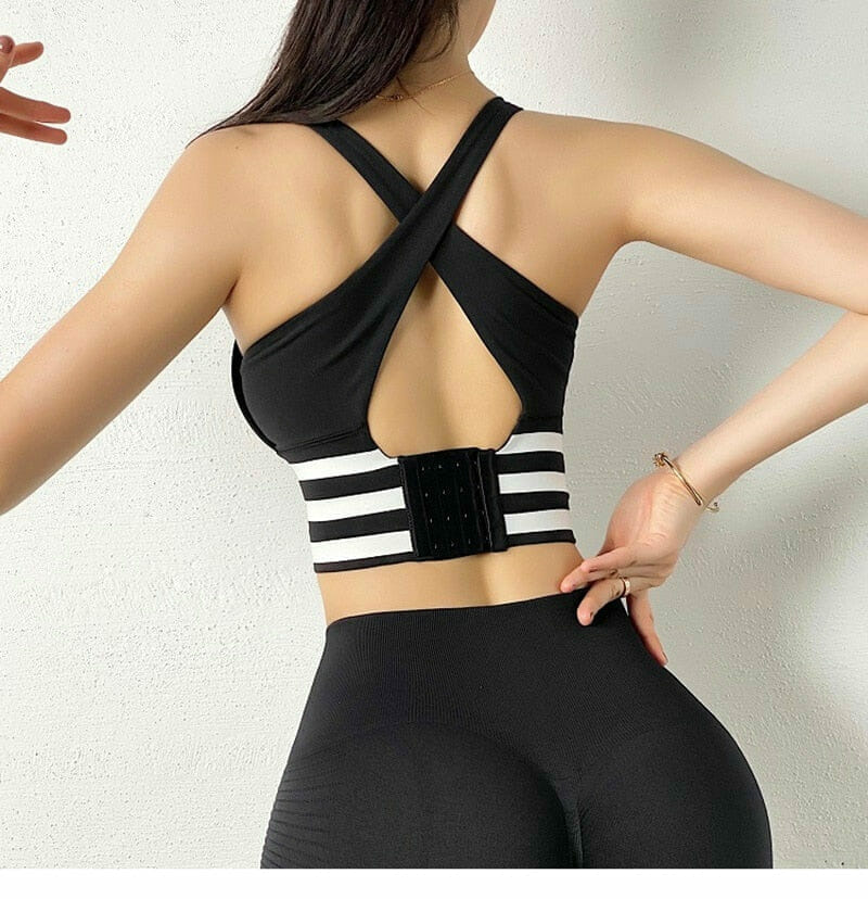 Women Yoga Crop Top Shockproof Push Up Underwear Bra - Image 4