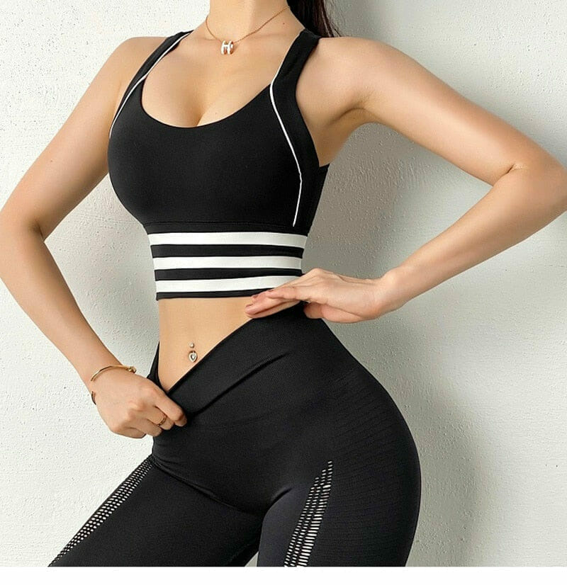 Women Yoga Crop Top Shockproof Push Up Underwear Bra - Image 21