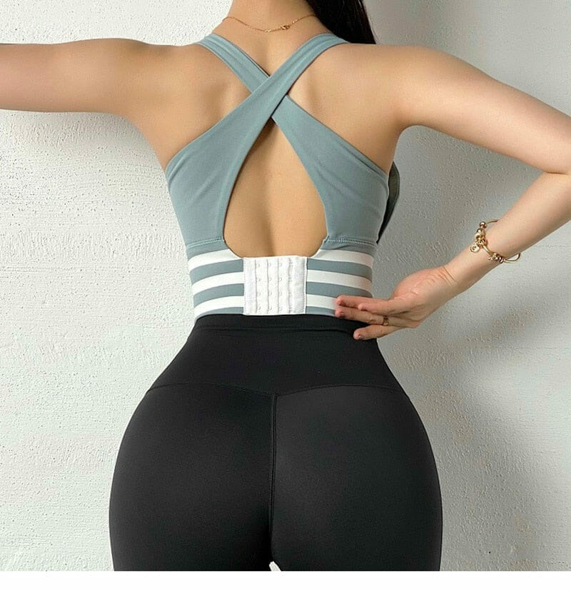 Women Yoga Crop Top Shockproof Push Up Underwear Bra - Image 15