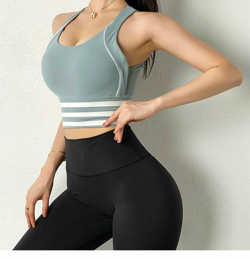Women Yoga Crop Top Shockproof Push Up Underwear Bra - Image 22