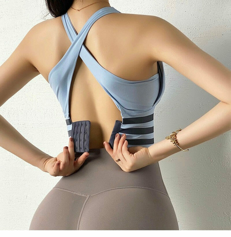 Women Yoga Crop Top Shockproof Push Up Underwear Bra - Image 2