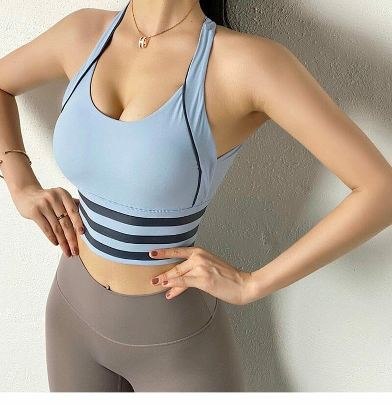 Women Yoga Crop Top Shockproof Push Up Underwear Bra - Image 5