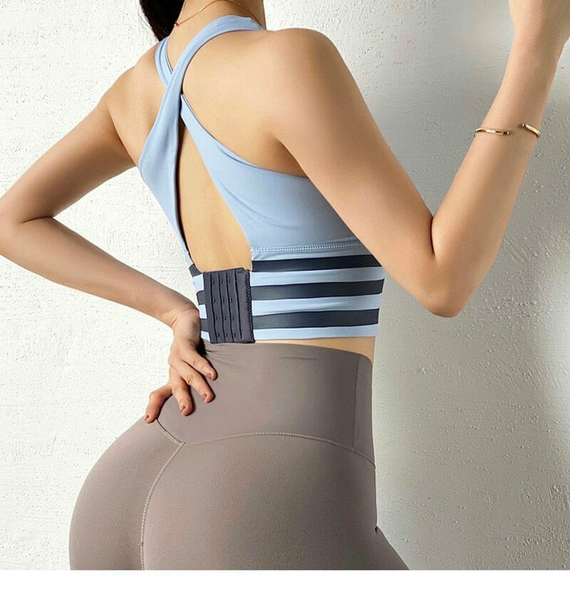 Women Yoga Crop Top Shockproof Push Up Underwear Bra - Image 17