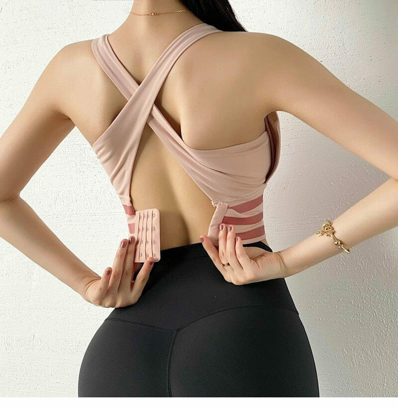 Women Yoga Crop Top Shockproof Push Up Underwear Bra - Image 13