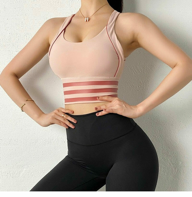 Women Yoga Crop Top Shockproof Push Up Underwear Bra - Image 27