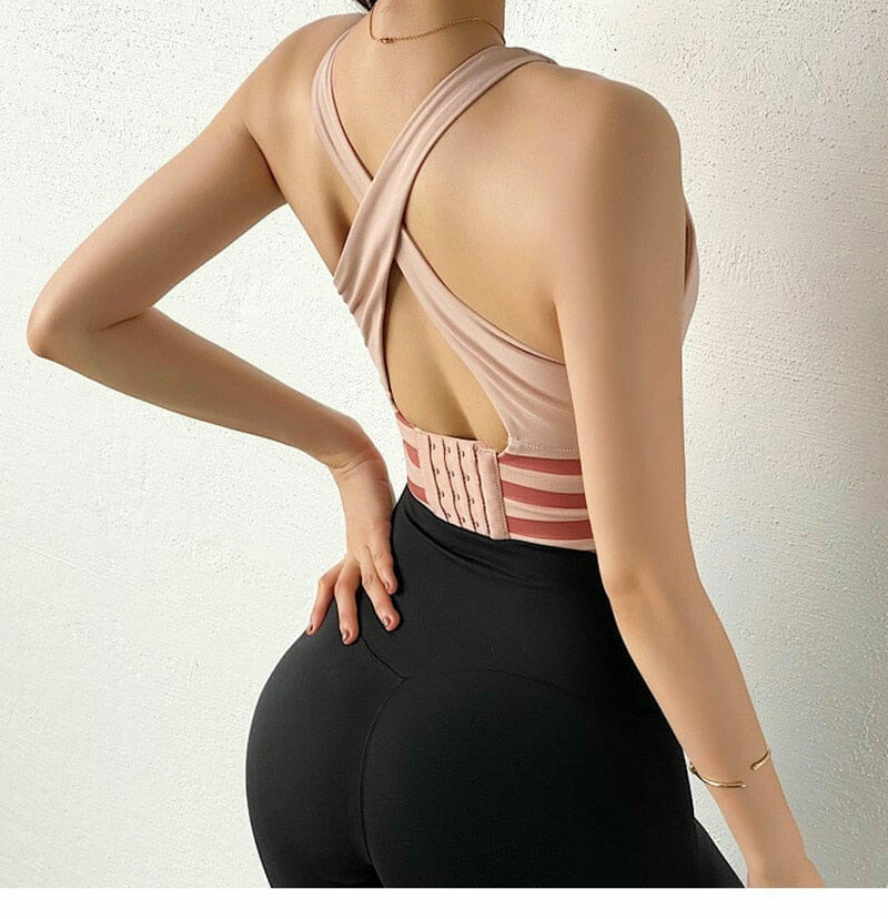 Women Yoga Crop Top Shockproof Push Up Underwear Bra - Image 11